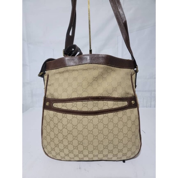 Authentic Gucci Monogram GG Canvas Crossbody/Shoulder Bag Beige/Brown - Picture 4 of 14